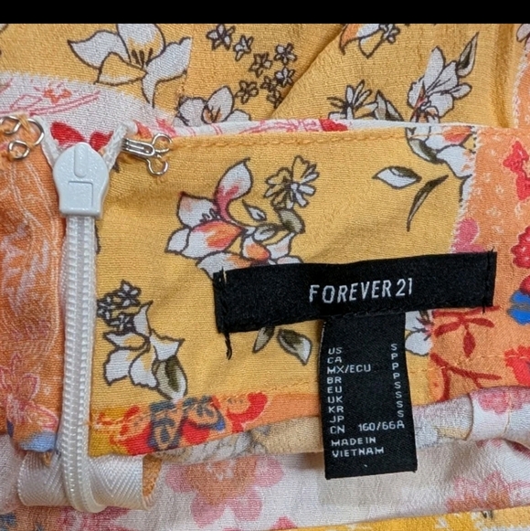 Forever 21 Patchwork Mini Skirt S Cottagecore Whimsical Prairie Sk1 7700 - Picture 2 of 9